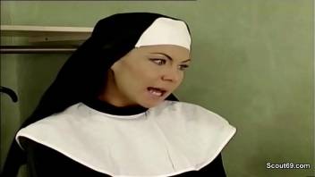 German Nun Seduce to Fuck by Prister in Classic Porn Movie